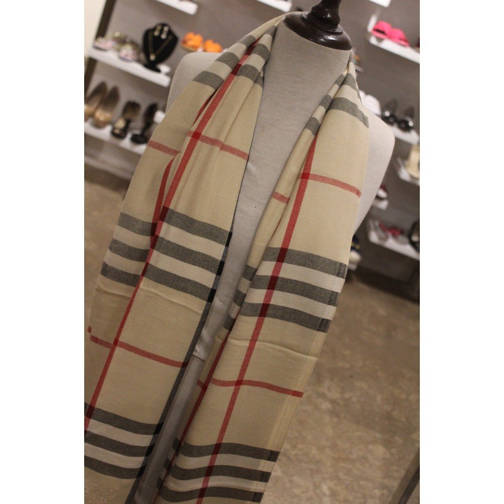 BURBERRY STOLE OFF WHITE