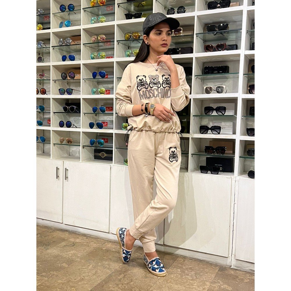 MOSCHINO TRACK SUIT BEIGE