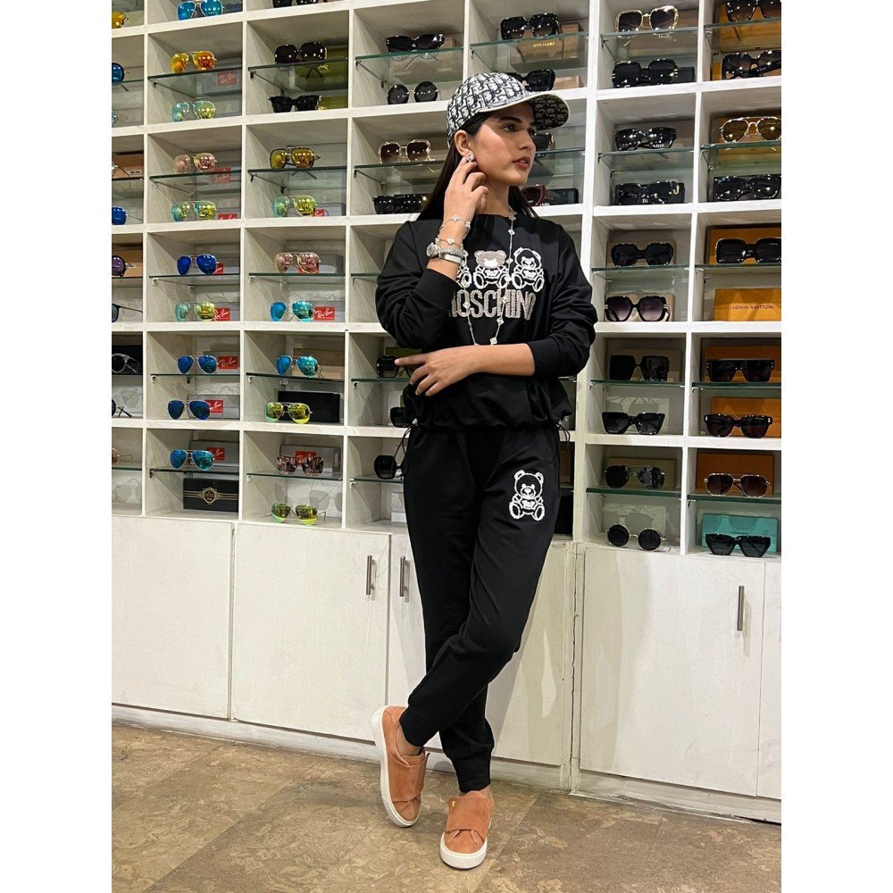 MOSCHINO TRACK SUIT BLACK