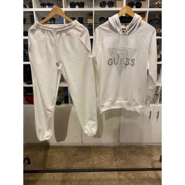 GUESS TRACK SUIT WHITE