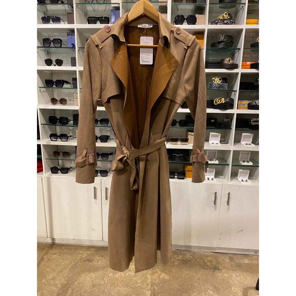 SUEDE LONG COAT BEIGE SUEDE LONG COAT BEIGE